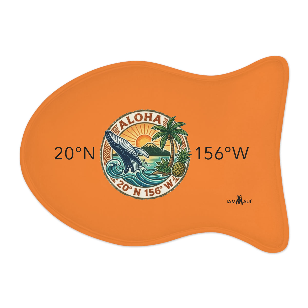 IAMMAUI® Aloha Whale Pet Feeding Mat — Non-Slip Dog & Cat Bowl Mat