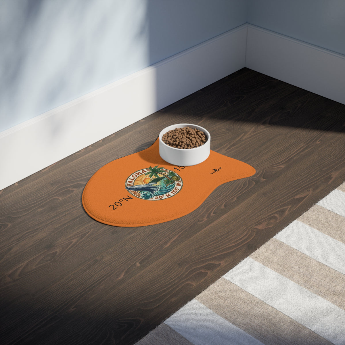 IAMMAUI® Aloha Whale Pet Feeding Mat — Non-Slip Dog & Cat Bowl Mat