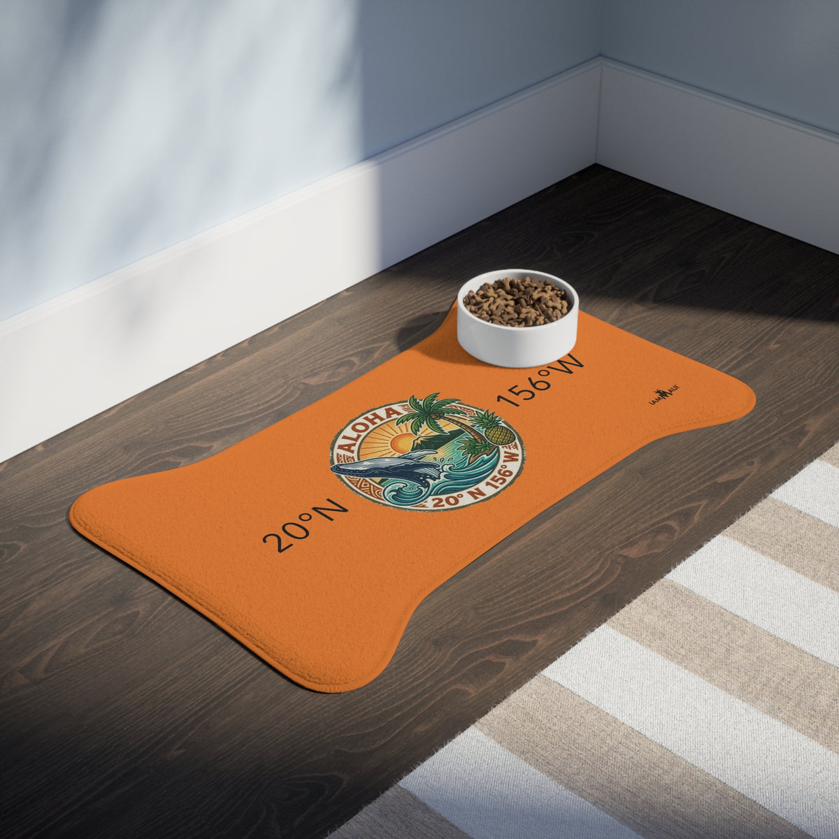 IAMMAUI® Aloha Whale Pet Feeding Mat — Non-Slip Dog & Cat Bowl Mat
