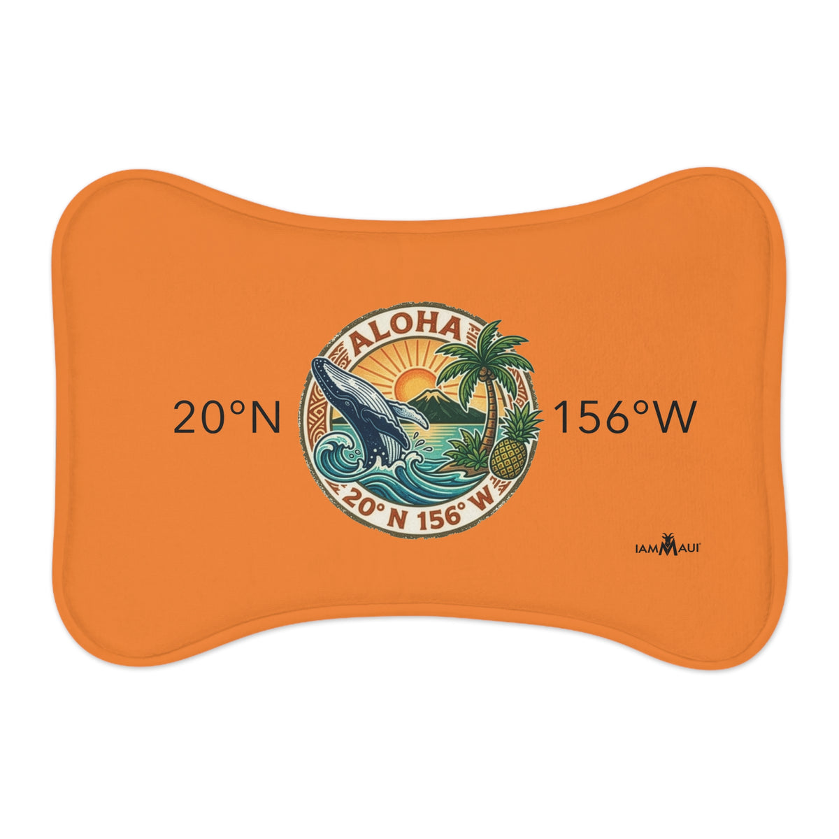 IAMMAUI® Aloha Whale Pet Feeding Mat — Non-Slip Dog & Cat Bowl Mat