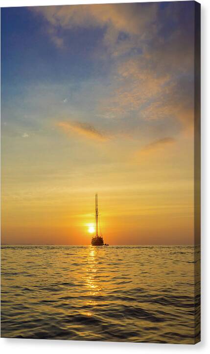 Sailing off into the Sunset - Canvas Print